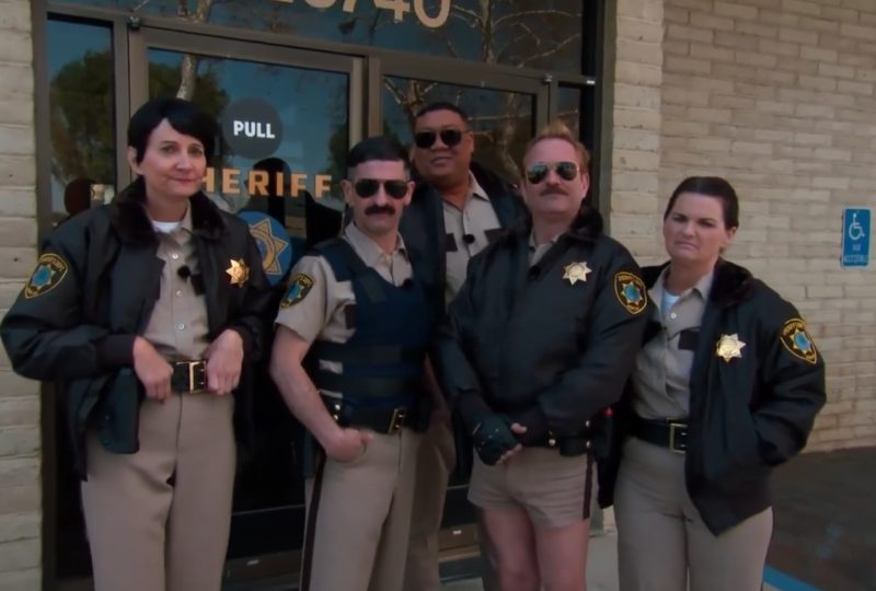 Cast of “Reno 911” talks #9PMRoutine for SCV Sheriff’s Station
