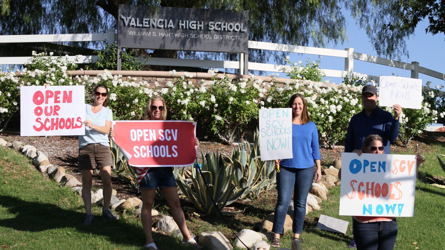 Protests across the SCV demand opening of schools