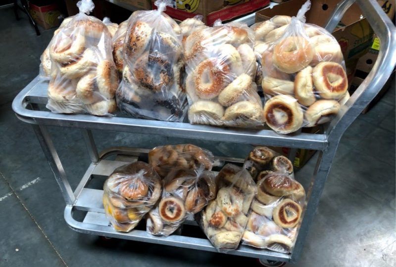Local shop donates leftover bagels to help families