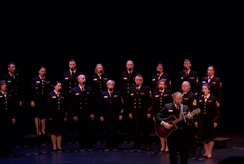 The Navy Band Sea Chanters preform in Santa Clarita