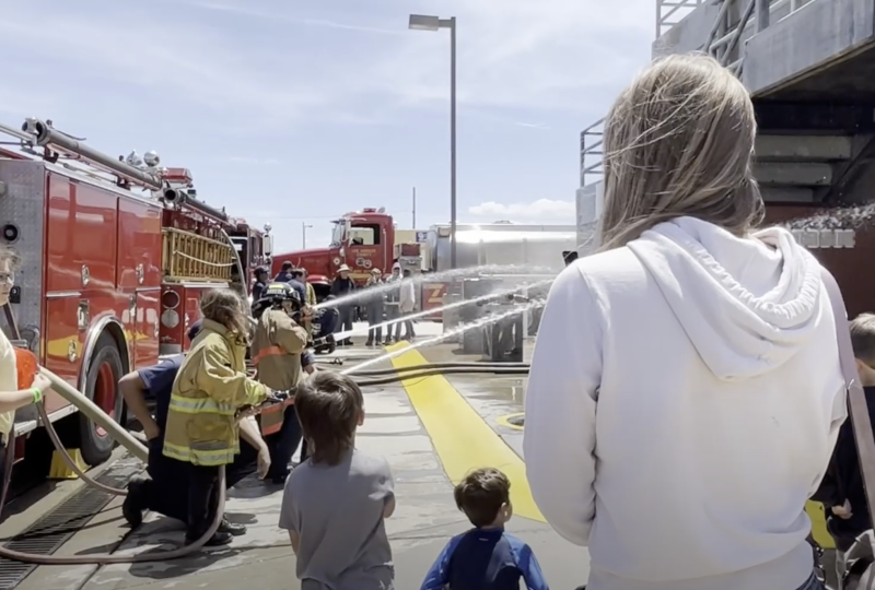 Los Angeles County Fire Department hosts fire demonstration