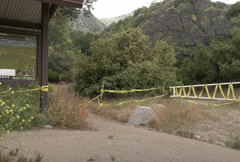 Placerita Trails affected by rainfall