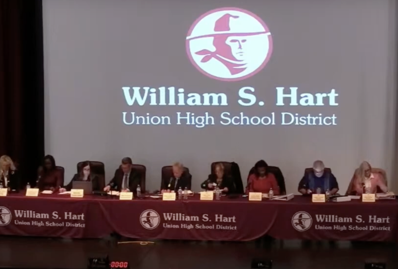 Students in the Hart District walked out in protest over a recent discussion at a school board meeting