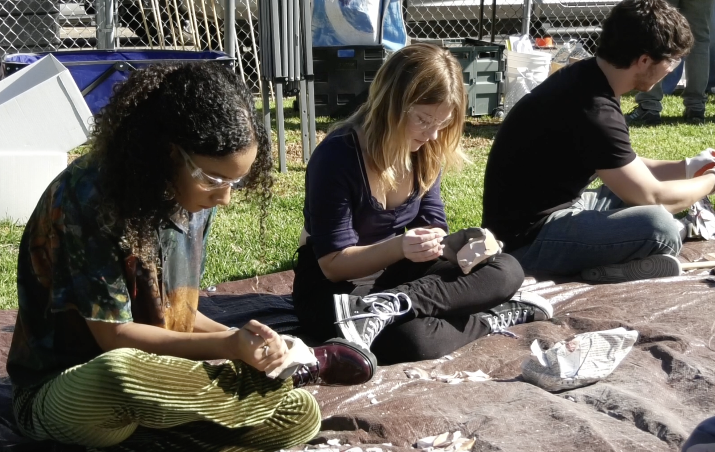 College of the Canyons, students stepped into the shoes of early humans through a unique hands-on experience