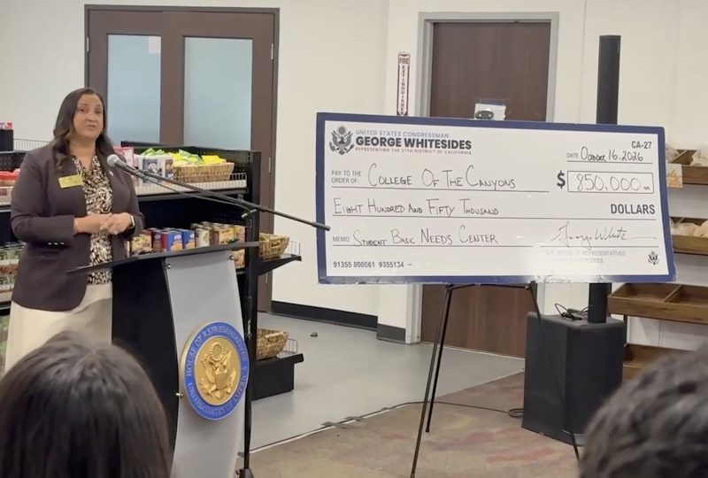College of the Canyons to expand Student Basic Needs Center with $850,000 in federal funding